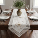 Caminho de Mesa Roseto 40cm x 220cm 01 Peça - Rosa Dourada com Branco