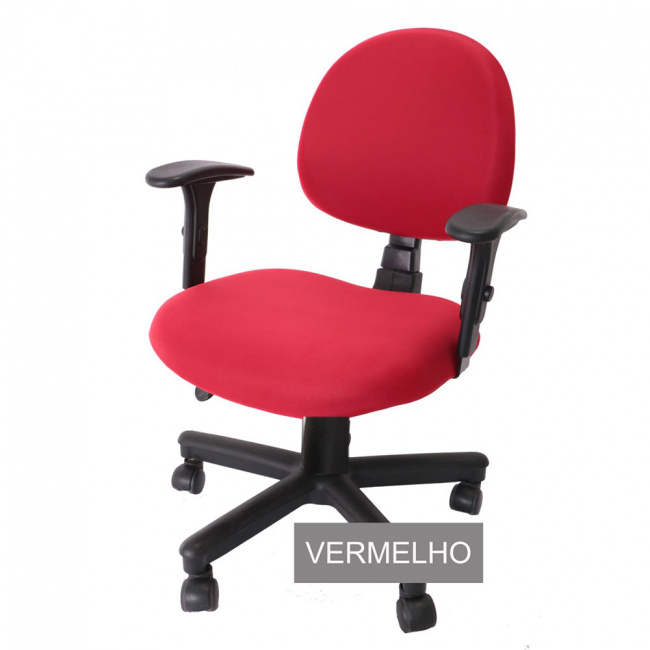 Capa p/ Cadeira de Escritório Individual - Vermelho