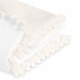 Cobertor Manta Bebê Hipoalergênico Dupla Face Sherpa com Pompom - Branco