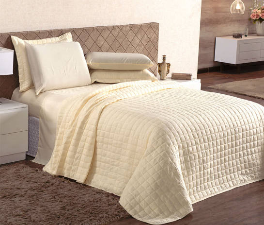 Cobre Leito Casal King Classic Liso Percal 160 Fios 03 Peças - Palha