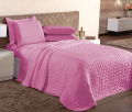 Cobre Leito Casal King Classic Liso Percal 160 Fios 03 Peças - Rosa