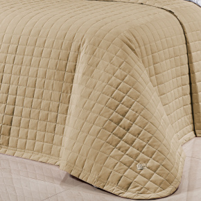 Cobre Leito Casal King Glass Tecido 200 Fios 100% Algodão 03 Peças - Bege