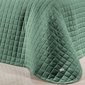 Cobre Leito Casal King Glass Tecido 200 Fios 100% Algodão 03 Peças - Verde
