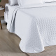 Cobre Leito Casal Padrão Madri 200 Fios 100% Algodão 03 Peças - Branco