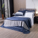 Cobre Leito Casal Queen Colcha Maelis 100% Fibra de Bambu Dupla Face 2,60m x 2,40m 03 Peças - Cinza / Azul