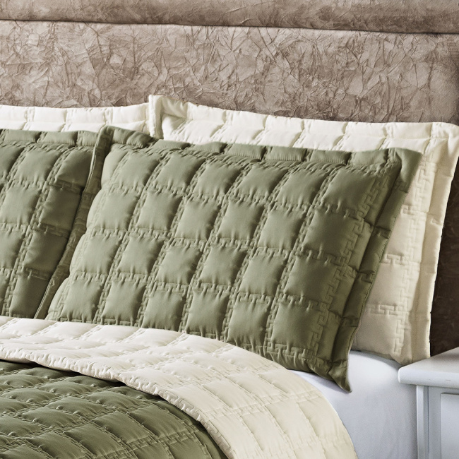 Cobre Leito Casal Queen Cordoba Matelado 03 Peças - Verde