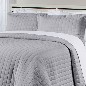 Cobre Leito Casal Queen Glass Tecido 200 Fios 100% Algodão 03 Peças - Concreto