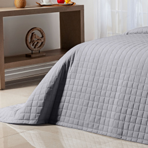 Cobre Leito Casal Queen Glass Tecido 200 Fios 100% Algodão 03 Peças - Concreto