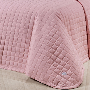 Cobre Leito Casal Queen Glass Tecido 200 Fios 100% Algodão 03 Peças - Rosa Chá