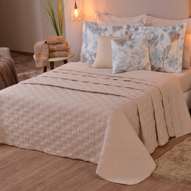 Cobre Leito Casal Queen Parisian Micropercal 180 Fios 03 Peças - Lince