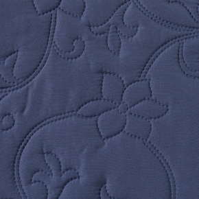 Cobre Leito Casal Suavit Percal Dupla Face 400 Fios Acetinado 03 Peças - Azul / Cinza