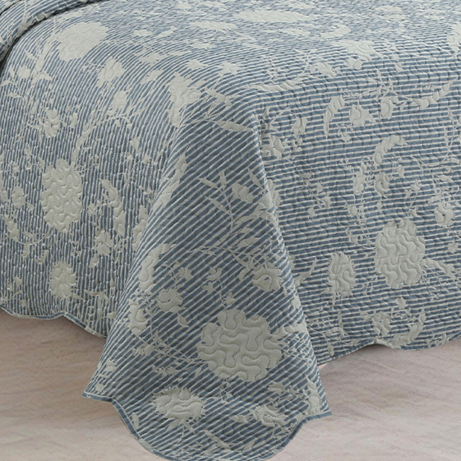 Cobre Leito Colcha King Botannia 2,80m x 2,60m 03 Peças - Gardênia