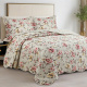 Cobre Leito Colcha Queen Botannia 2,60m x 2,40m 03 Peças - Magnolia
