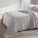 Cobre Leito Colcha Queen Lunelle Tecido 200 Fios Extra Macio Dupla Face 2,60m x 2,40m 03 Peças - Cinza