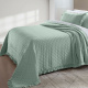 Cobre Leito Colcha Queen Lunelle Tecido 200 Fios Extra Macio Dupla Face 2,60m x 2,40m 03 Peças - Verde