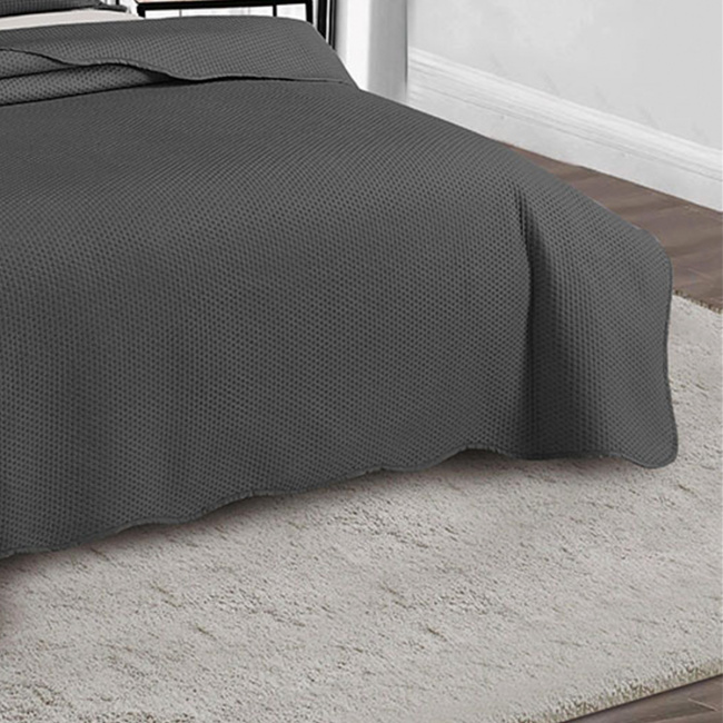 Cobre Leito King Deluxe Percal Poliéster 2,80m x 2,60m 03 Peças - Chumbo