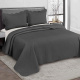 Cobre Leito King Deluxe Percal Poliéster 2,80m x 2,60m 03 Peças - Chumbo
