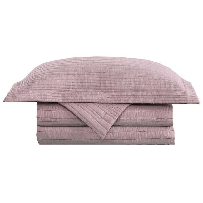 Cobre Leito King Kansas 2,80m x 2,60m 03 Peças - Rosê