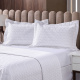Cobre Leito Matelado Queen Monet 400 Fios Egípcios 100% Algodão 03 Peças - Branco