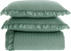 Cobre Leito Queen Celine Tecido 200 Fios Extra Macio Dupla Face 2,60m x 2,40m 03 Peças - Verde