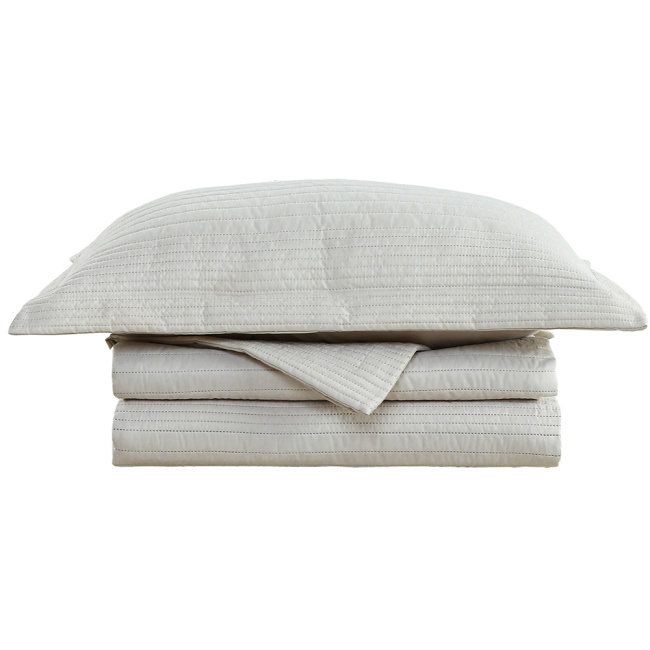 Cobre Leito Queen Kansas 2,60m x 2,40m 03 Peças - Bege