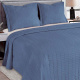 Cobre Leito Queen Lisbon 2,60m x 2,40m Toque Macio 03 Peças - Azul