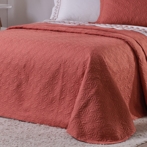 Cobre Leito Queen Lustria 400 Fios Egípcios 100% Algodão 2,60mx2,40m 03 Peças - Terracota