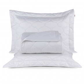 Cobre Leito Queen Sonhare 400 Fios Fibra de Bambu 03 Peças - Branco / Branco