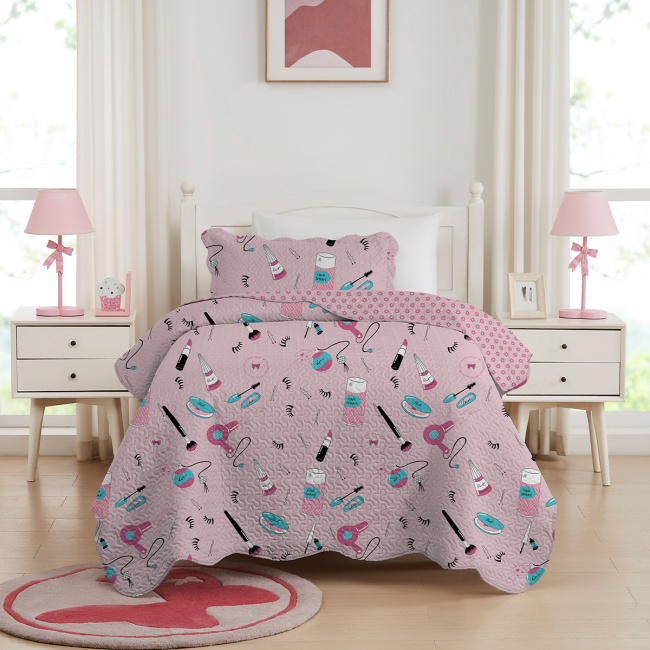 Cobre Leito Solteiro Studio Mix Matelado Percal 150 Fios 2,40m x 1,60m 02 Peças - Maquiagem