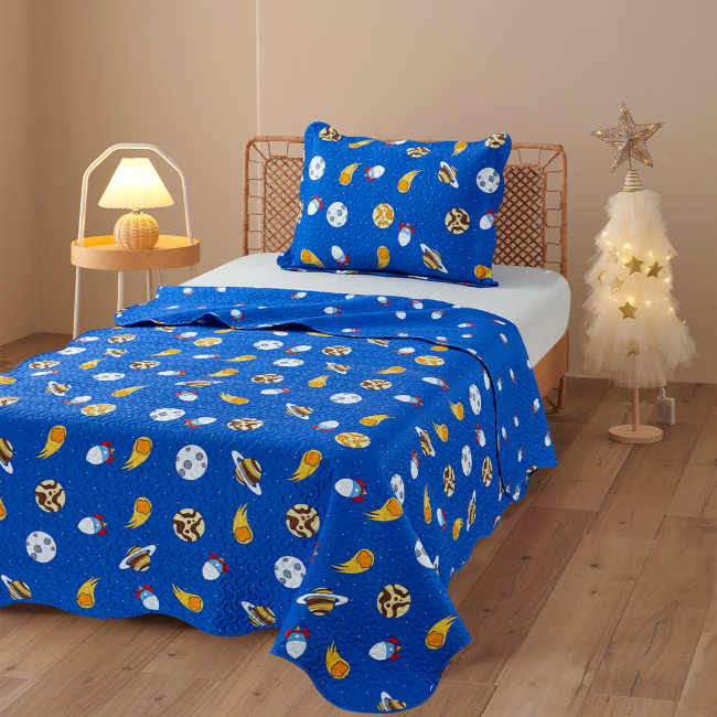 Cobre Leito Solteiro Teen & Kids Toque Macio 02 Peças - Galaxia