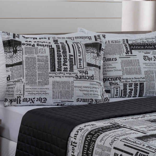 Cobre Leito Super King Fascinio 3,15m x 2,70m Algodão 03 Peças - Jornal