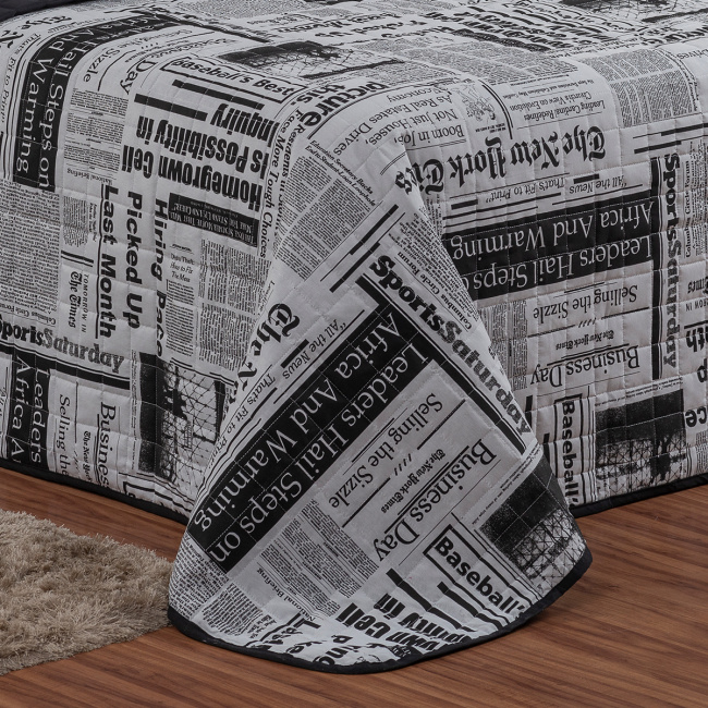 Cobre Leito Super King Fascinio 3,15m x 2,70m Algodão 03 Peças - Jornal