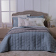 Cobre Leito Super King Harmony Dupla Face 400 Fios 03 Peças - Verde Malva / Cinza