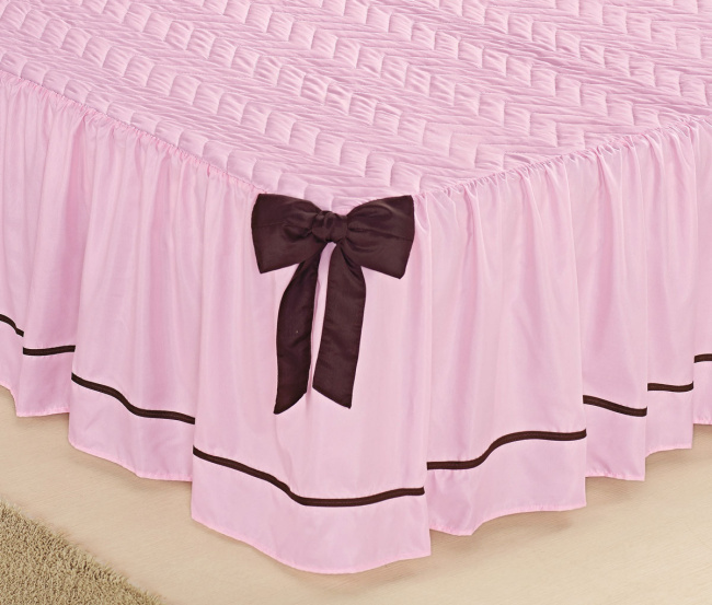 Colcha Casal Padrão Bruna 05 Peças - Rosa