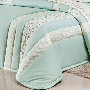 Colcha Solteiro Clara 200 Fios 100% Algodão 04 Peças - Verde