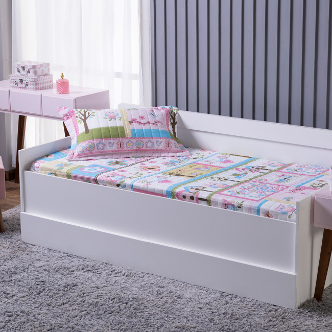 Colcha Solteiro Slip Zapt Zum Infantil 1,90m x 90cm x 25cm 200 Fios 100% Algodão 02 Peças - Dorothy