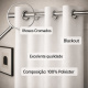 Cortina 100% Blackout Simples Moderna e Sofisticada 2,80m x 2,30m - Branco