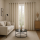 Cortina 100% Blackout Simples Moderna e Sofisticada 2,80m x 2,30m - Marfim