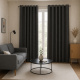 Cortina 100% Blackout Simples p/ Sala Moderno 2,20m x 1,30m - Chumbo
