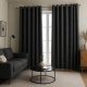Cortina 100% Blackout Simples p/ Sala Moderno 2,20m x 1,30m - Preto