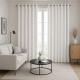 Cortina 100% Blackout Simples p/ Sala Moderno 2,80m x 1,80m - Branco