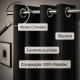 Cortina 100% Blackout Simples p/ Sala Moderno 2,80m x 1,80m - Preto