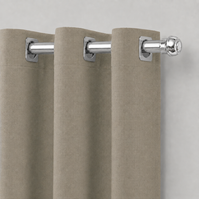 Cortina Blackout Linho com Forro PVC 2,90m x 1,80m 01 Peça - Cáqui