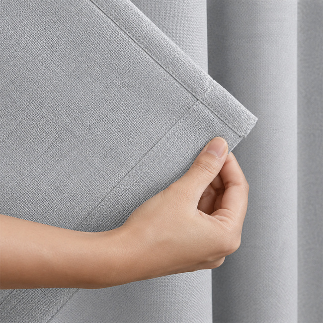 Cortina Blackout Linho com Forro PVC 2,90m x 1,80m 01 Peça - Cinza