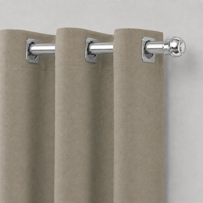 Cortina Blackout Linho com Forro PVC 6,00m x 2,80m 01 Peça - Cáqui