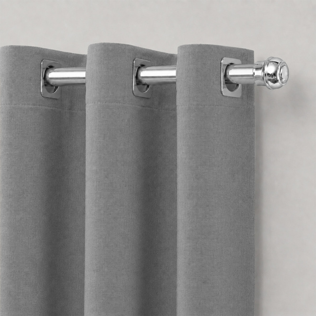 Cortina Blackout Linho com Forro PVC 6,00m x 2,80m 01 Peça - Grafite