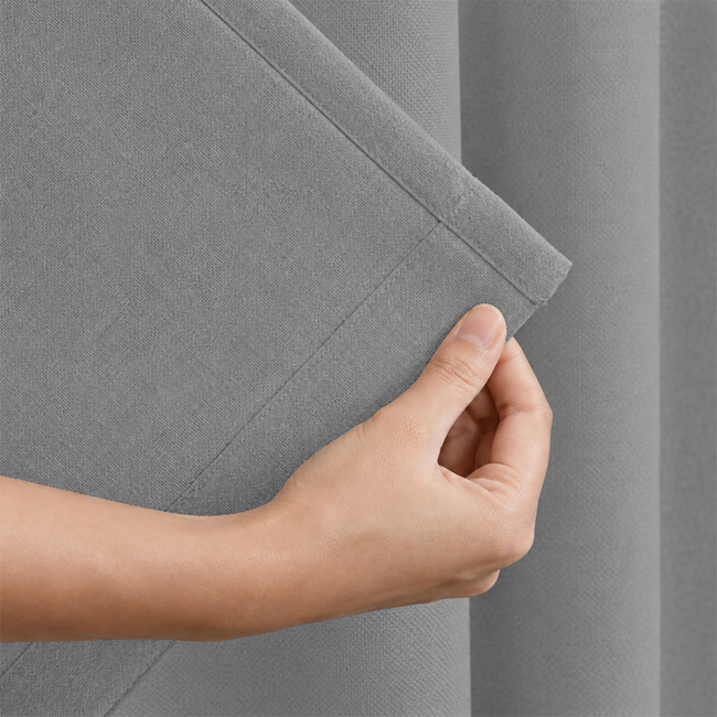 Cortina Blackout Linho com Forro PVC 7,00m x 2,80m 01 Peça - Grafite