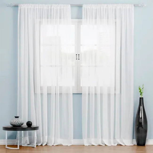 Cortina de Voil Simples para Festas 7,00m x 2,80m - Branco