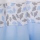 Cortina Nuvem Estampada 2,00m x 1,70m para Varão Simples - Azul Claro