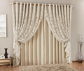 Cortina Royalle 2,60m x 1,70m Renda Floral p/ Varão Simples - Fendi